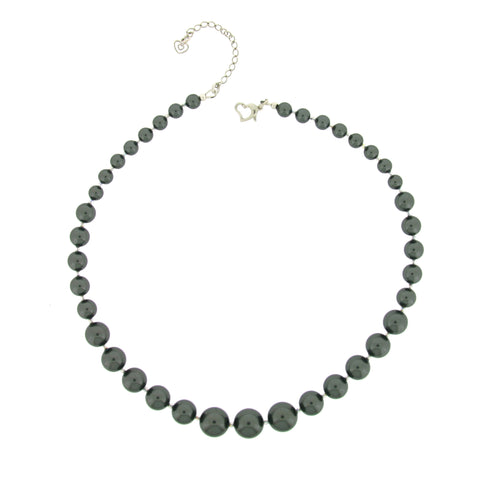Audrey Dark Grey Pearl Necklace