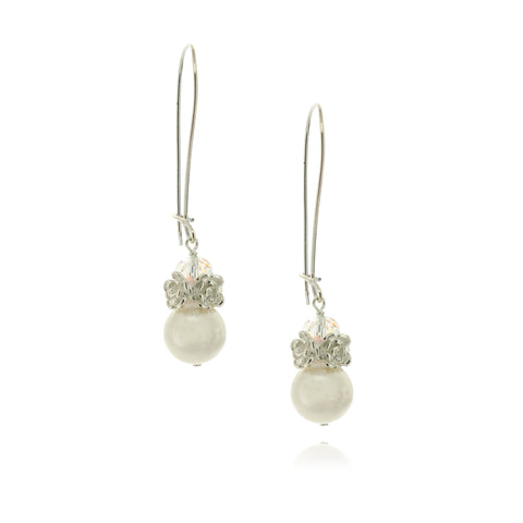 Caeli White Pearl Earrings