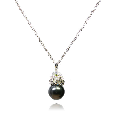 Caeli Dark Grey Pearl Necklace