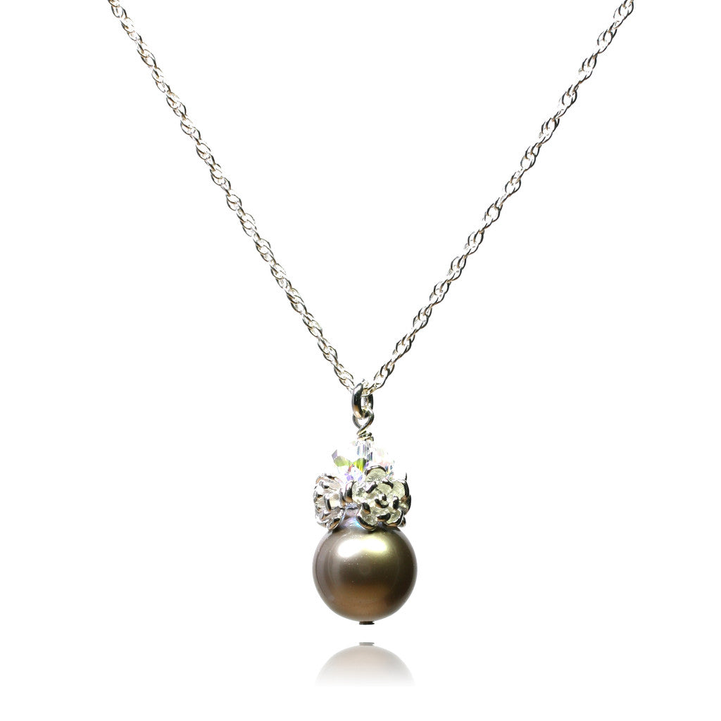 Caeli Platinum Pearl Necklace