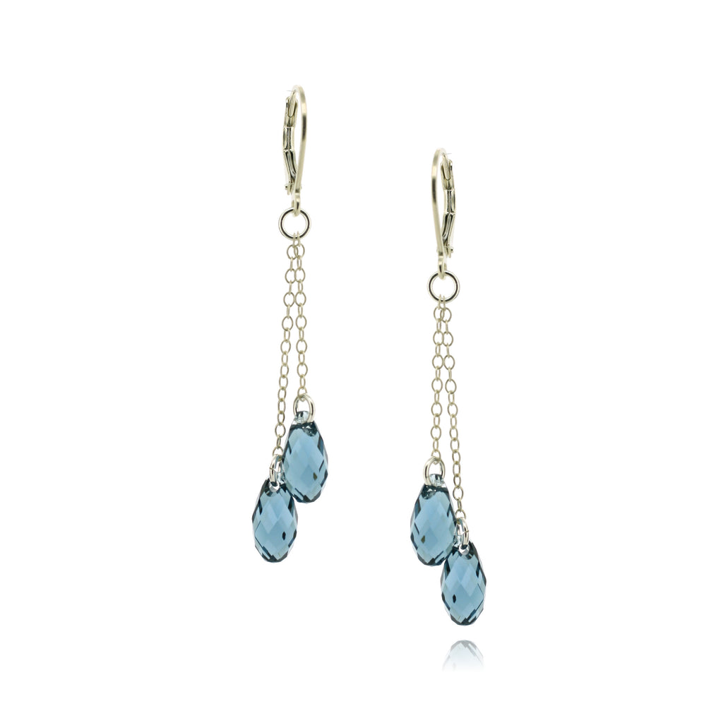 Pamela Denim Blue Earrings