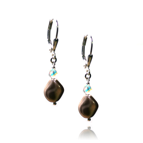 Victoria Bronze Pearl Earrings