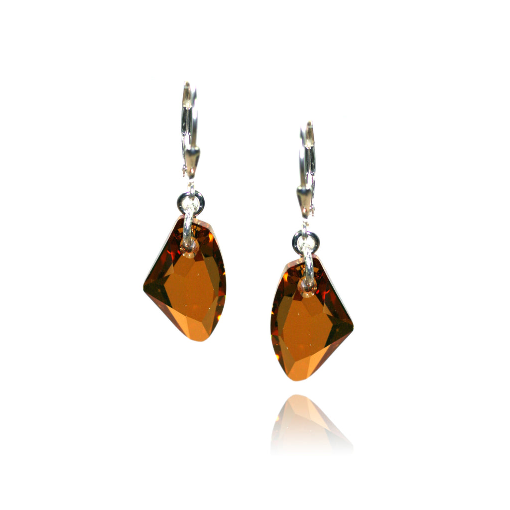 Brigitta Crystal Copper Earrings