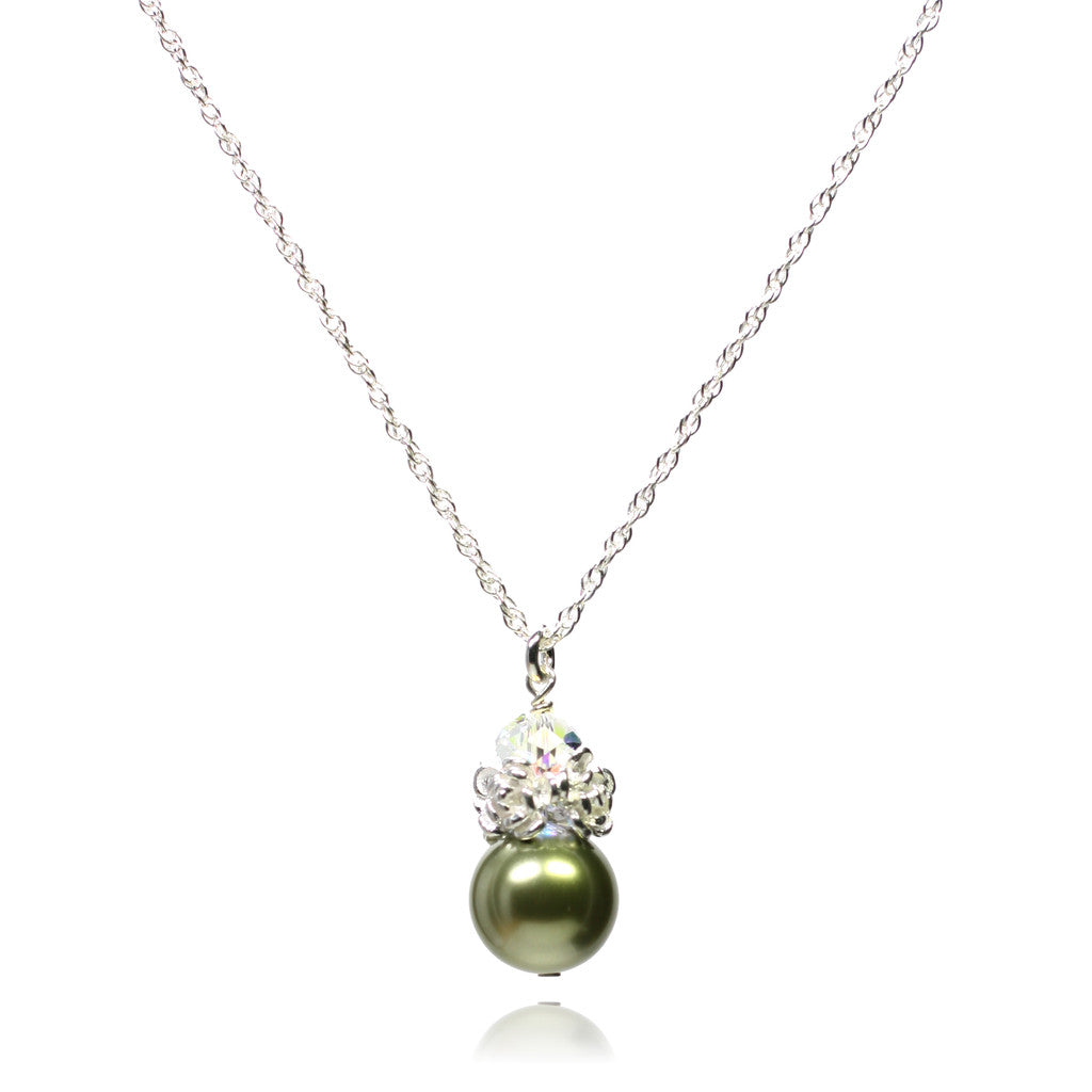 Caeli Light Green Pearl Necklace