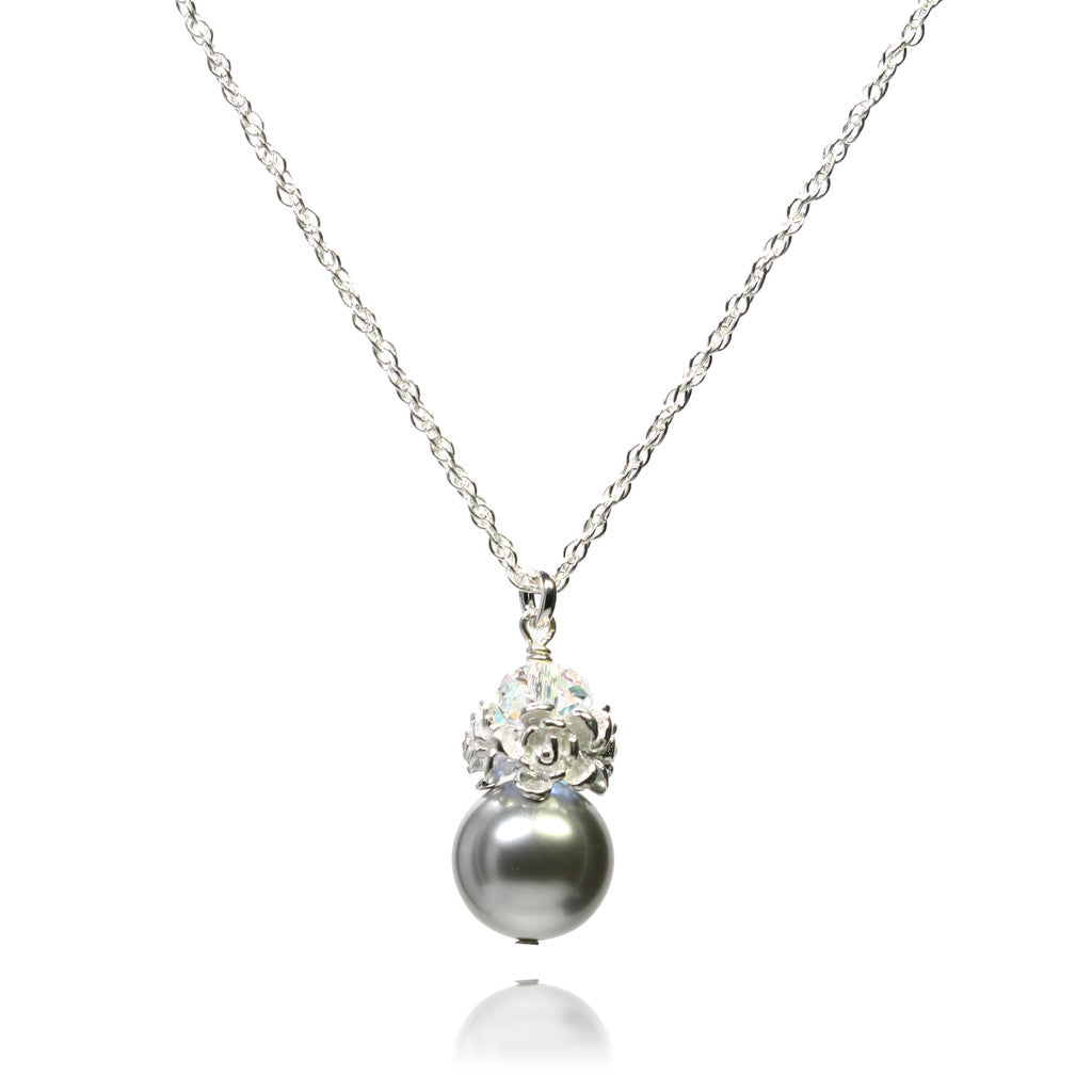Caeli Light Grey Pearl Necklace