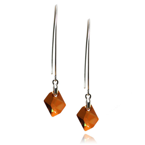 Connie Crystal Copper Earrings